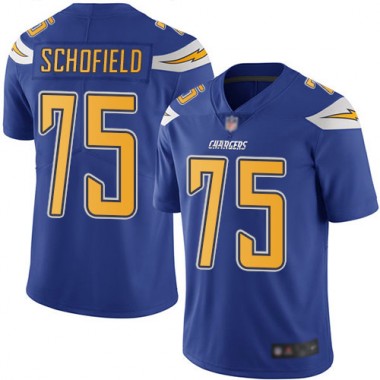 Los Angeles Chargers NFL Football Michael Schofield Electric Blue Jersey Men Limited 75 Rush Vapor Untouchable